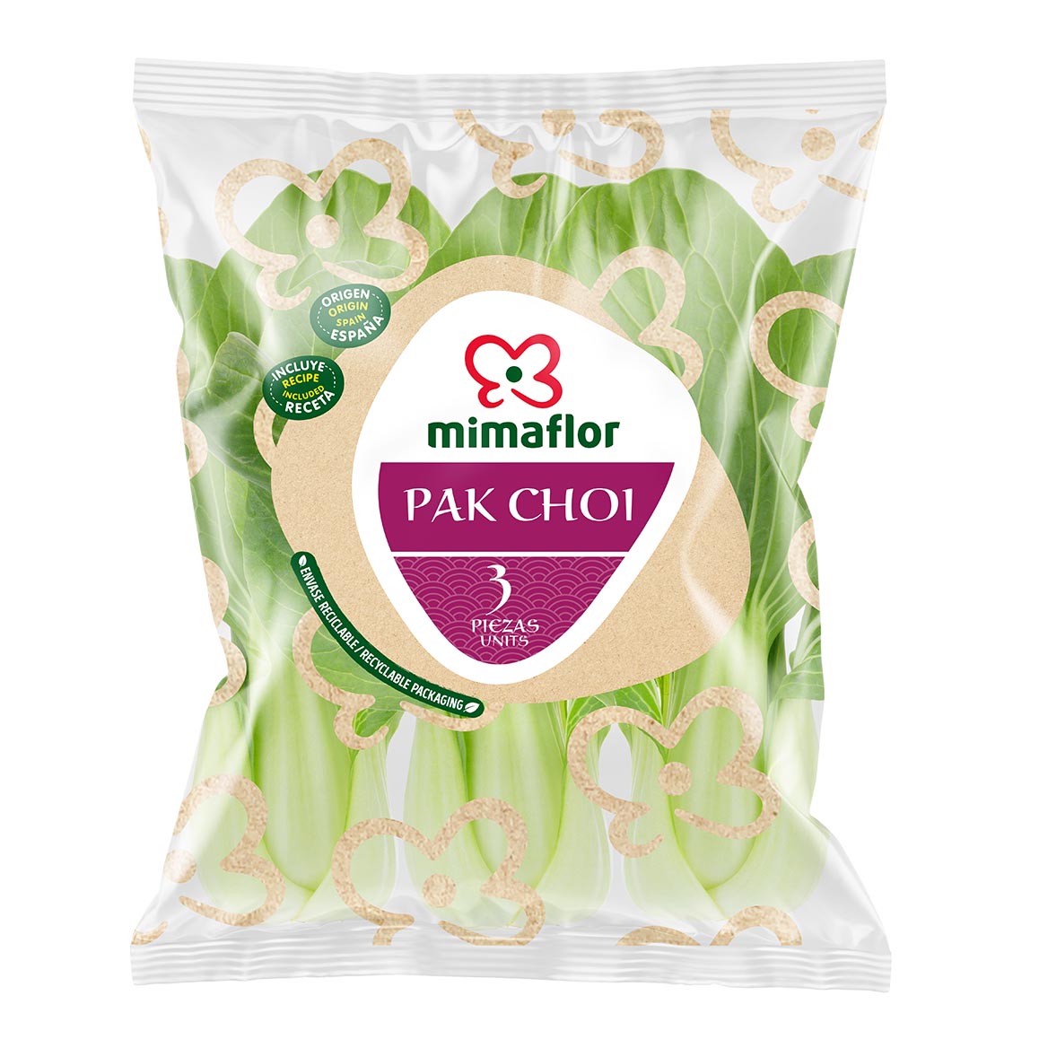 pak choi verde mimaflor 3 unidades