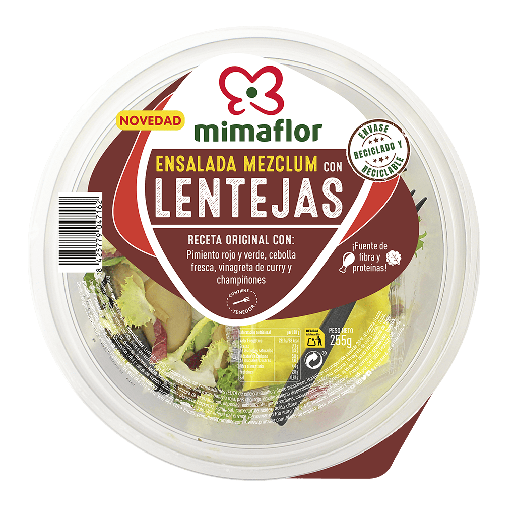 Bowl ensalada con lentejas